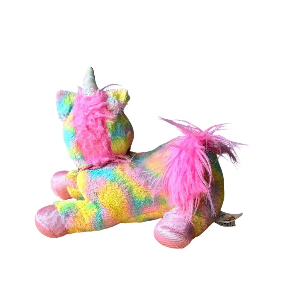 Just Play Rainbow Unicorn Surprise Plush‎ Mother and 1 Baby Tie Dye Pink Yellow - Picture 4 of 10